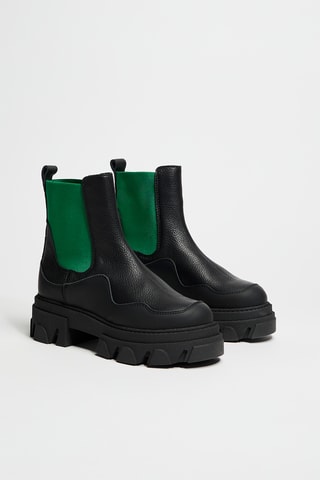 Botines Chelsea de piel Merilyn - Negro