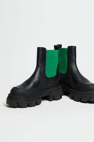 Botines Chelsea de piel Merilyn - Negro