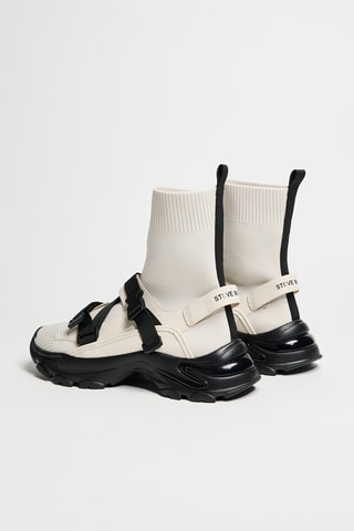 Zapatillas estilo calcetín Move - Beige y negro