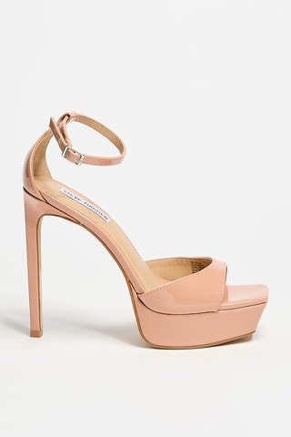 Sandalias con brillo de tacón Scorch -  Beige