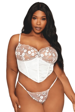 Crop top et string - Blanc