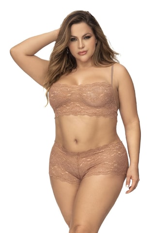Bandeau et shorty - Taupe