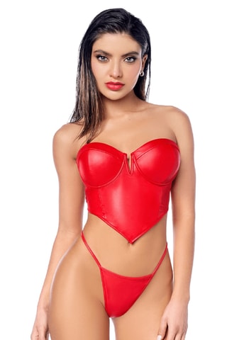 Crop top et string - Rouge