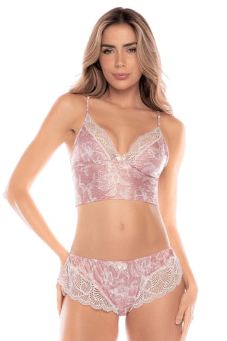 Crop top et short - Vieux rose