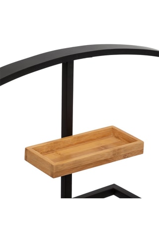 Valet en bambou - Noir et naturel