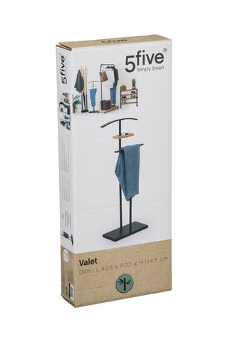 Valet en bambou - Noir et naturel
