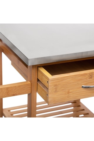 Desserte en bambou - 67,4 x 37,4 x 87,4 cm - Naturel
