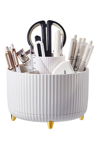 Organisateur de maquillage - 15 x 15 x 13 cm - Blanc