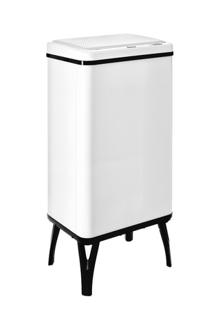 Poubelle intelligente en acier inoxydable - 50 l - 35,5 x 26 x 83,5 cm