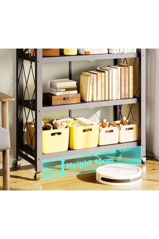 Etagère à roulettes 5 niveaux - 71 x 125 x 34 cm