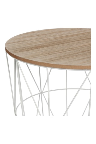 Table d’appoint en bois de paulownia - 40 x 41 x 40 cm