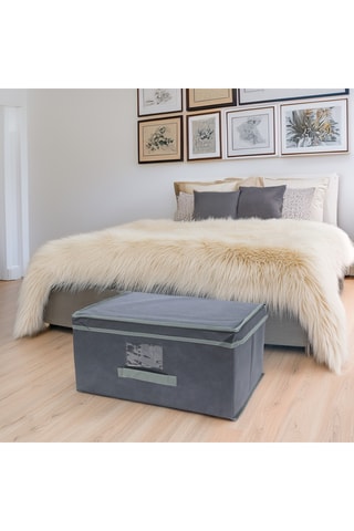 Boîte de rangement - 44 x 22 x 33 cm - Gris