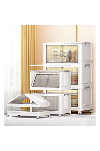 Armoire de rangement à roulettes - 45 x 81 x 27 cm