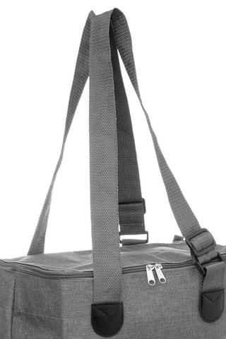 Sac de courses pliable à roulettes - 30 l - Gris chiné