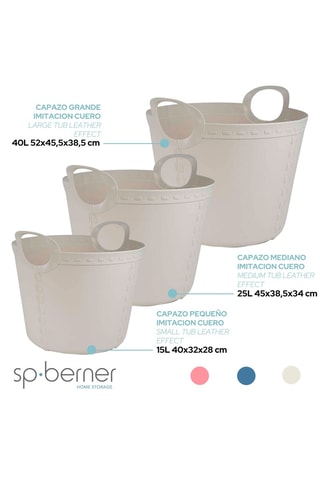 Panier de rangement - 45 x 38,5 x 34 cm - Gris