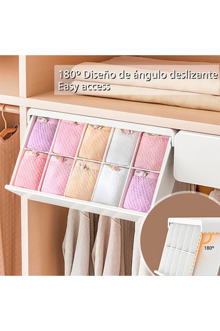Organiseur de tiroir coulissant - 36 x 19 x 9 cm - Blanc