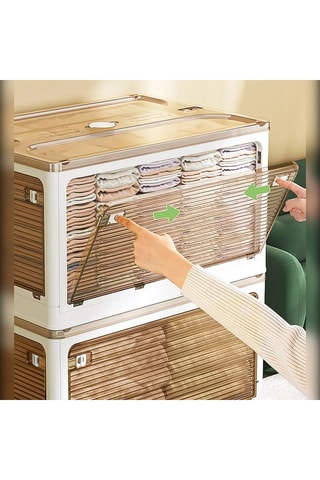 2 bacs de rangement à roulettes - 2 x 28 l - Blanc