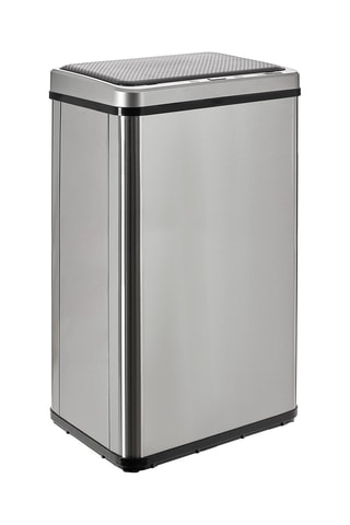 Poubelle intelligente en acier inoxydable - 50 l - 35,5 x 26 x 56 cm