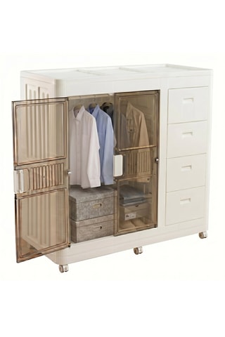 Armoire pliable 2 portes - 100 x 96,5 x 46,5 cm