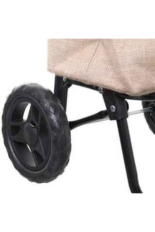Chariot de courses pliable à roulettes - 33 l - Beige