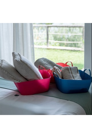 Panier de rangement - 34 x 34 x 35 cm - Rose