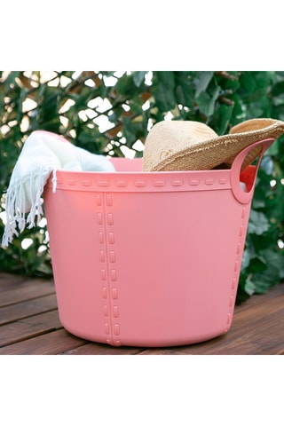 Panier de rangement - 45 x 38,5 x 34 cm - Rose