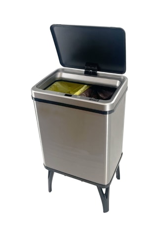Poubelle de tri en acier inoxydable - 2 x 15 l