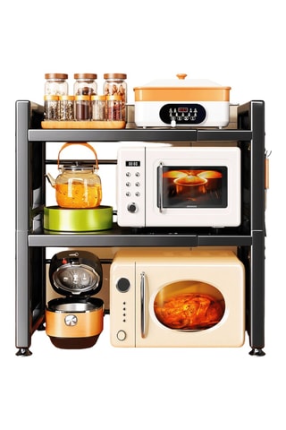 Etagère extensible pour micro-ondes 3 niveaux - 40/65 x 83 x 32 cm
