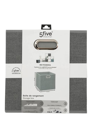 Cube de rangement pliable - 31 x 31 x 31 cm - Gris clair