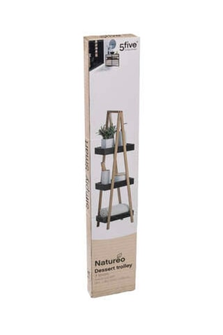 Etagère de salle de bain 3 niveaux en bois d’acacia et fibre de bois - 30 x 82 x 18 cm