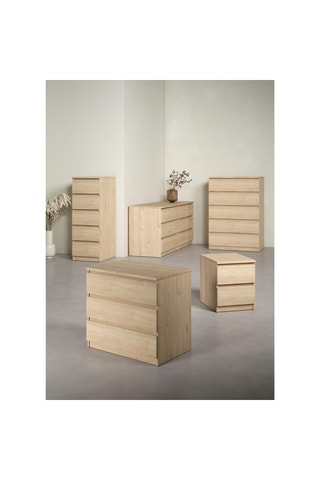Table de chevet 2 tiroirs - 40,4 x 49,5 x 50 cm