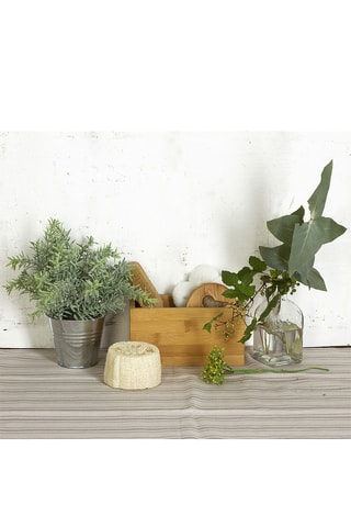 Bac de rangement en bambou - 30 x 20 x 13 cm - Naturel