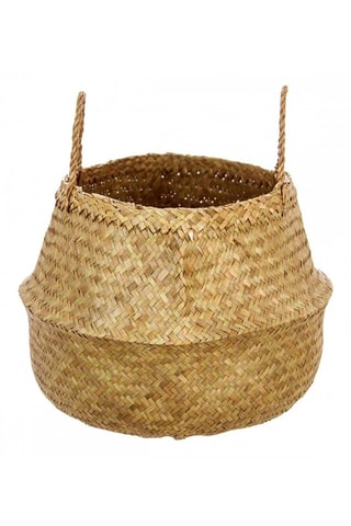 Panier de rangement pliable en osier - 43,5 x 29 cm - Marron clair