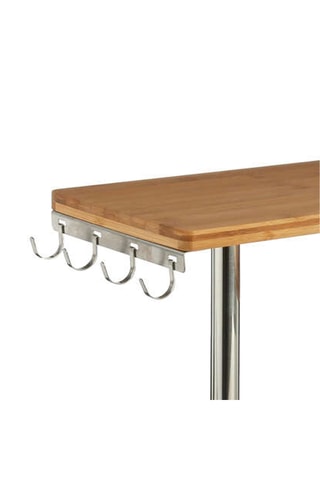 Etagère d’angle 3 niveaux en bambou - 45 x 38,5 x 43 cm