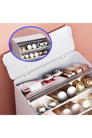 Organisateur de maquillage - 21 x 26 x 21 cm - Blanc