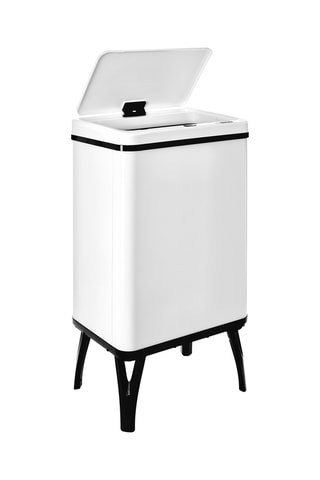 Poubelle intelligente en acier inoxydable - 40 l - 35,5 x 26 x 71,5 cm