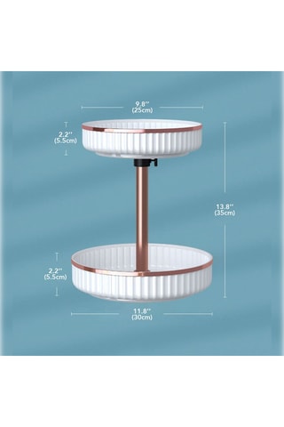 Etagère de rangement 2 niveaux - 30 x 35 x 25 cm