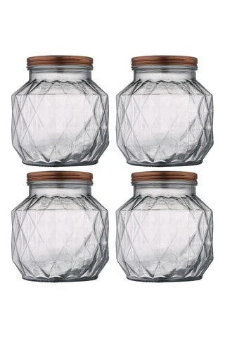 4 boîtes de conservation - 2,2 l - Blanc