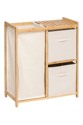 Meuble en bambou 3 paniers - 66 x 78,5 x 33, 3 cm