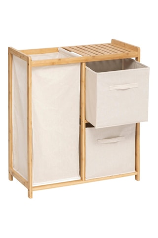 Meuble en bambou 3 paniers - 66 x 78,5 x 33, 3 cm