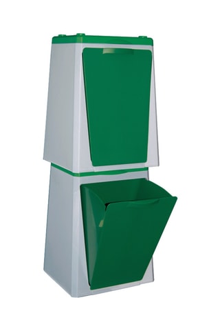 4 poubelles de tri sélectif - 10 l - 30 x 25,5 x 39,2 cm