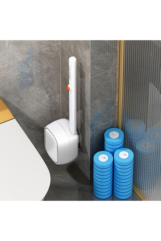 6 têtes de rechange pour brosse de toilette - Bleu cobalt
