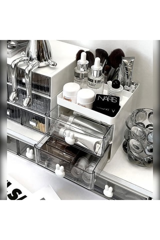 Organisateur de maquillage - 15 x 16 x 15 cm - Blanc
