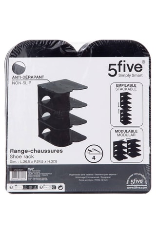 Etagère à chaussures 4 niveaux - 52 x 30 x 20 cm