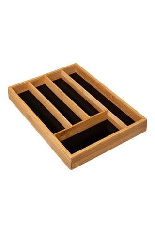 Range-couverts en bambou - 25 x 4,3 x 34 cm - Naturel