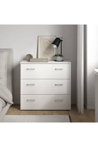 Chiffonnier 3 tiroirs - 74,1 x 69,9 x 35,95 cm