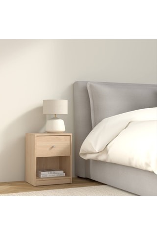 Table de chevet 1 tiroir en bois - 37,9 x 48,4 x 30,1 cm