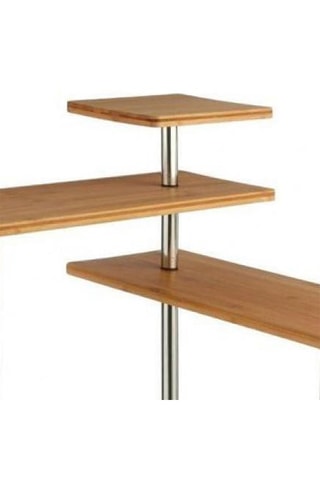 Etagère d’angle 3 niveaux en bambou - 45 x 38,5 x 43 cm