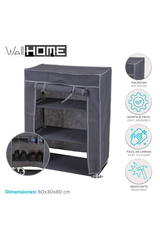 Armoire à chaussures 1 porte - 60 x 80 x 30 cm