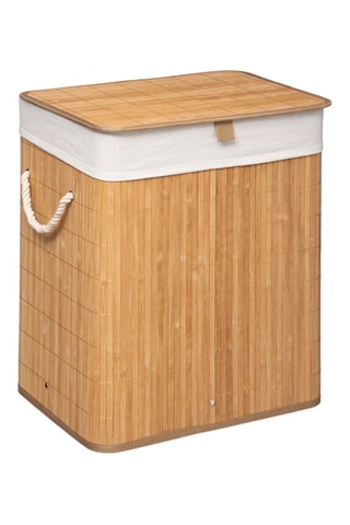 Panier à linge en bambou - 41,5 x 50 x 30 cm - Naturel